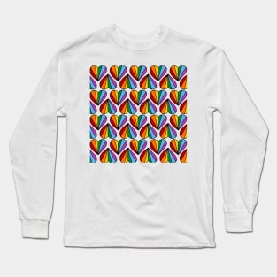 Rainbow Hearts | Hearts Pattern | LGBTQ Long Sleeve T-Shirt